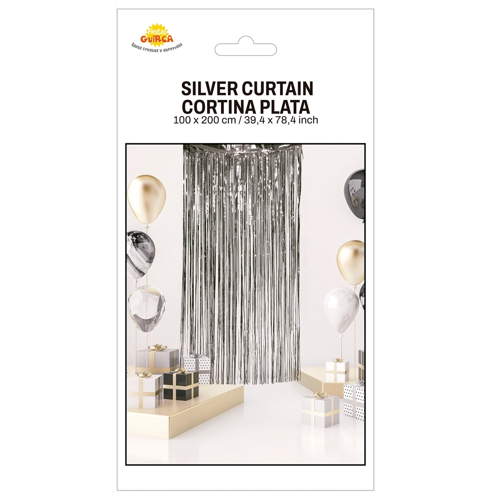 Lamettavorhang glitzernd | Silber-Guirca-Deinparadies.ch
