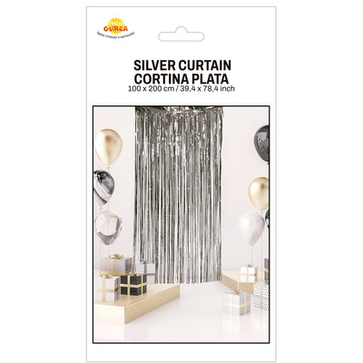 Lamettavorhang glitzernd | Silber-Guirca-Deinparadies.ch
