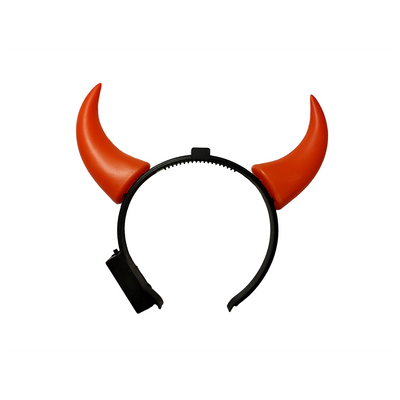 Luminous devil horns with LED - red - Boland