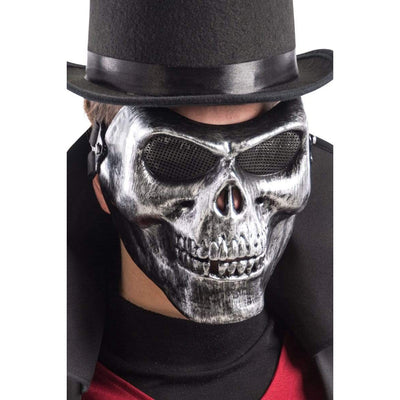Maske Silberner Totenkopf - Carnival Toys