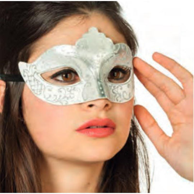Mask Venice glitter silver Wilbers costumes Deinparadies.ch