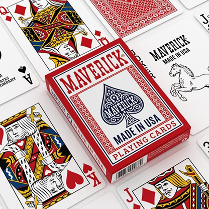 Maverick Made in the USA (Red) Playing Cards-ClassicDecks.com-Deinparadies.ch