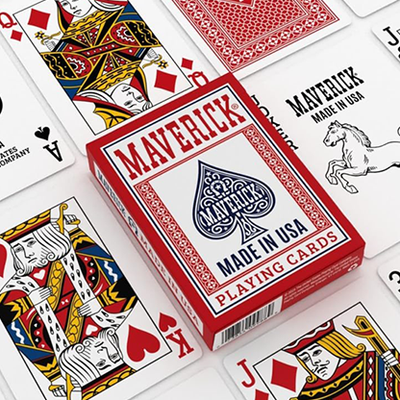 Maverick Made in the USA (Red) Playing Cards-ClassicDecks.com-Deinparadies.ch