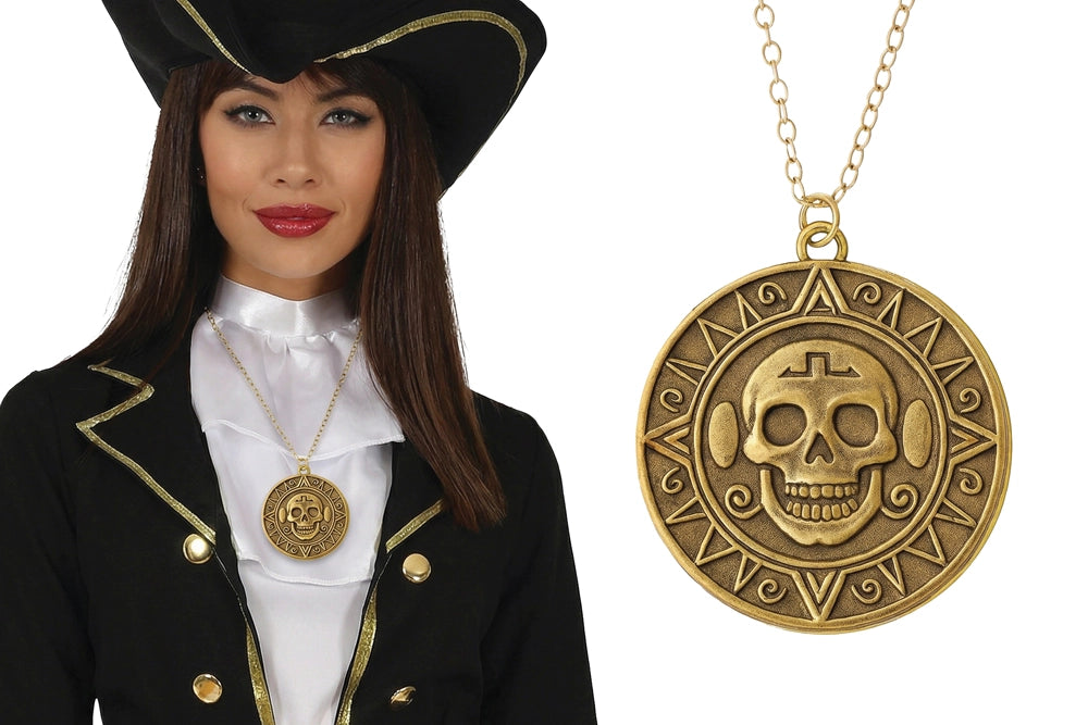 Medaillon Piratin mit Totenkopf-Guirca-Deinparadies.ch