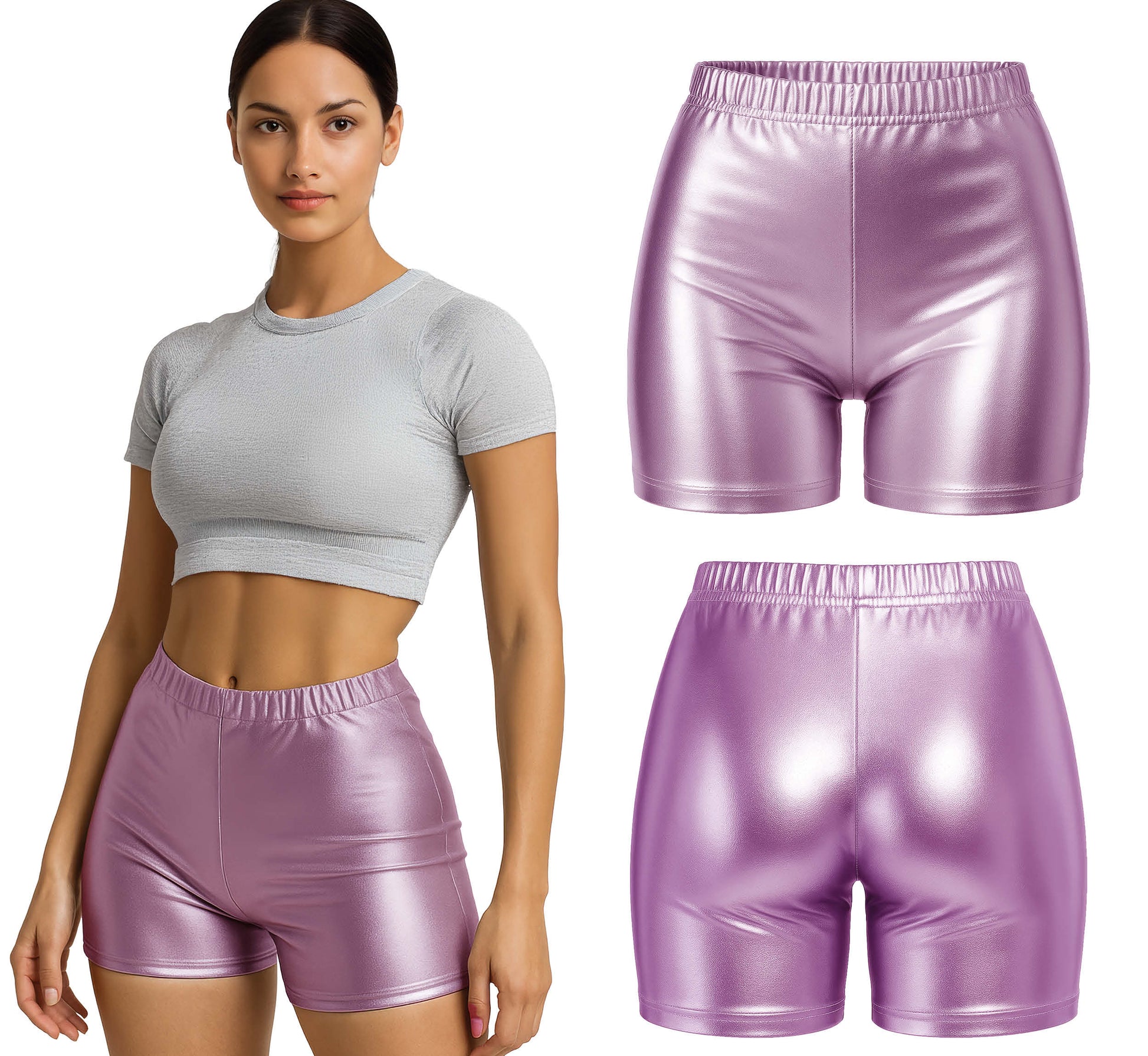 Metallische Shorts für Damen | Rosa-Guirca-Deinparadies.ch
