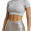 Metallische Shorts für Damen | Silber-Guirca-Deinparadies.ch