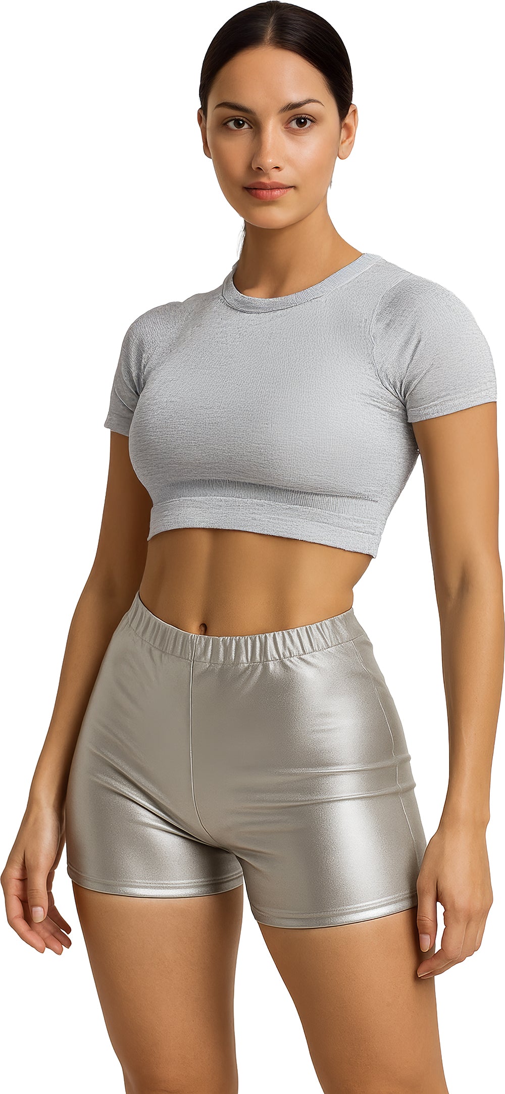 Metallische Shorts für Damen | Silber-Guirca-Deinparadies.ch