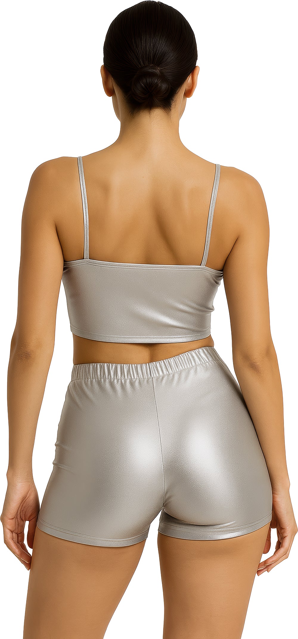 Metallische Shorts für Damen | Silber-Guirca-Deinparadies.ch