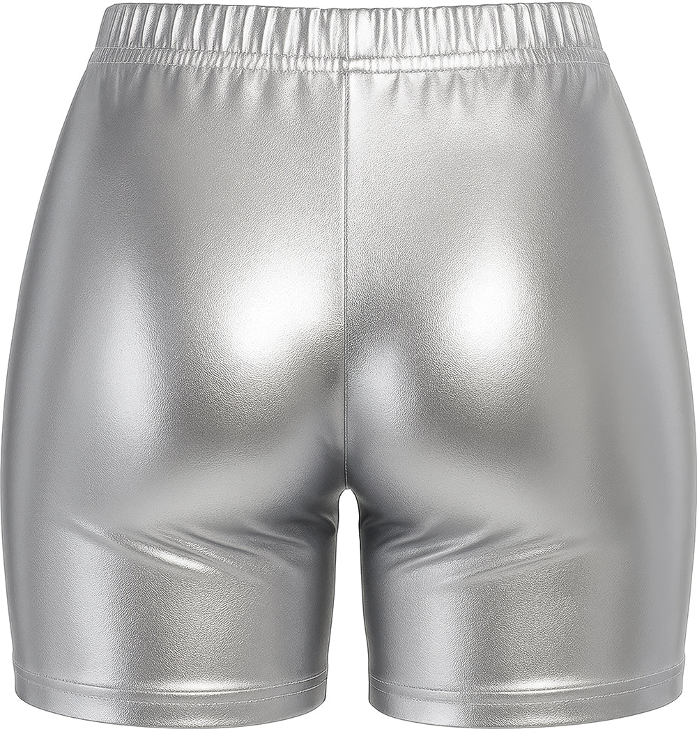 Metallische Shorts für Damen | Silber-Guirca-Deinparadies.ch