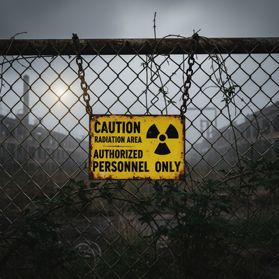 Metallschild | Caution Radiation Area-Party Owl-Deinparadies.ch