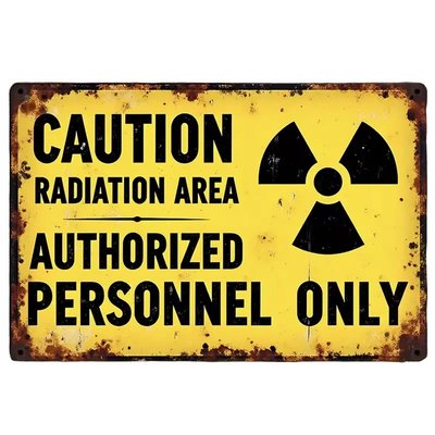 Metallschild | Caution Radiation Area-Party Owl-Deinparadies.ch