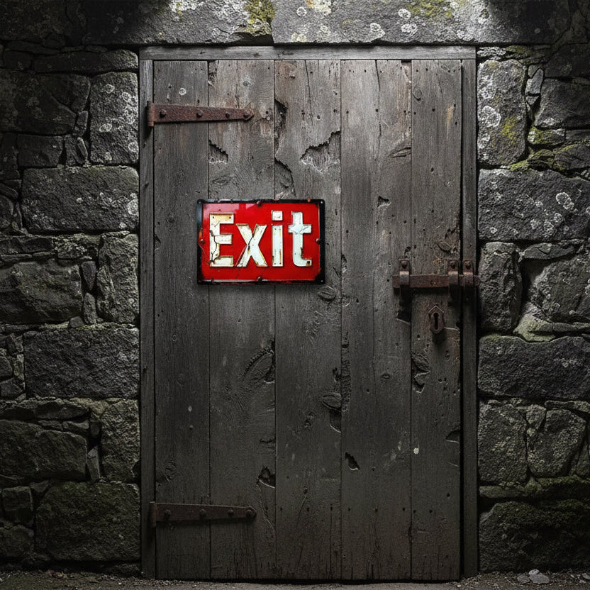 Metallschild | EXIT-Party Owl-Deinparadies.ch