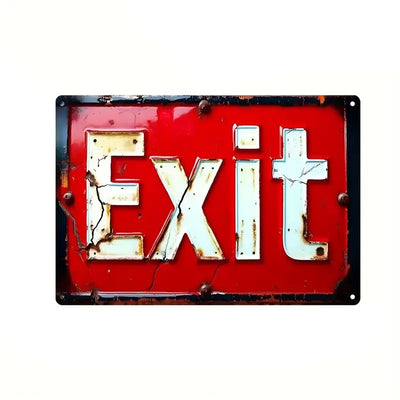 Metallschild | EXIT-Party Owl-Deinparadies.ch