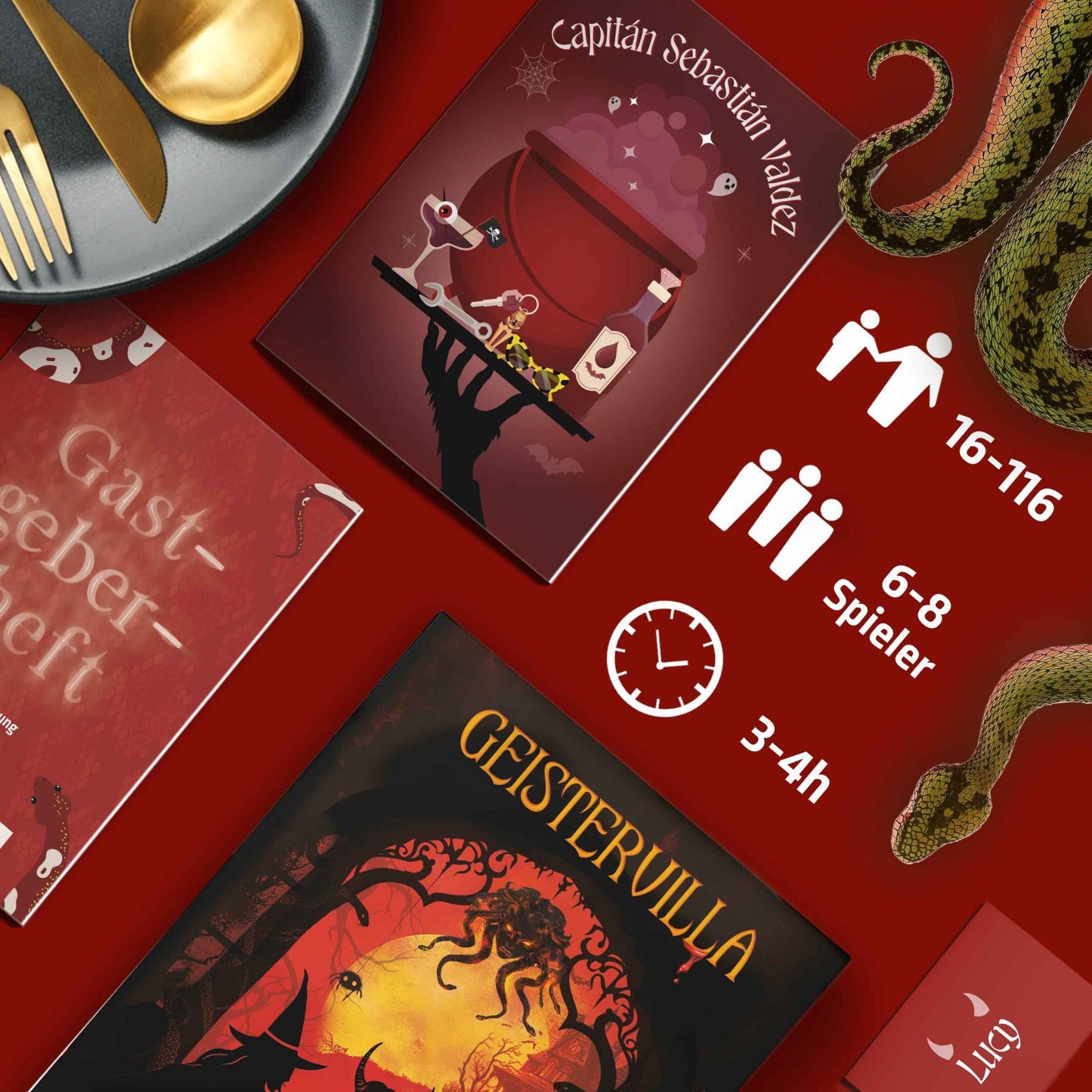 Mord bei Tisch: Krimidinner | Geistervilla-Mord bei Tisch-Deinparadies.ch