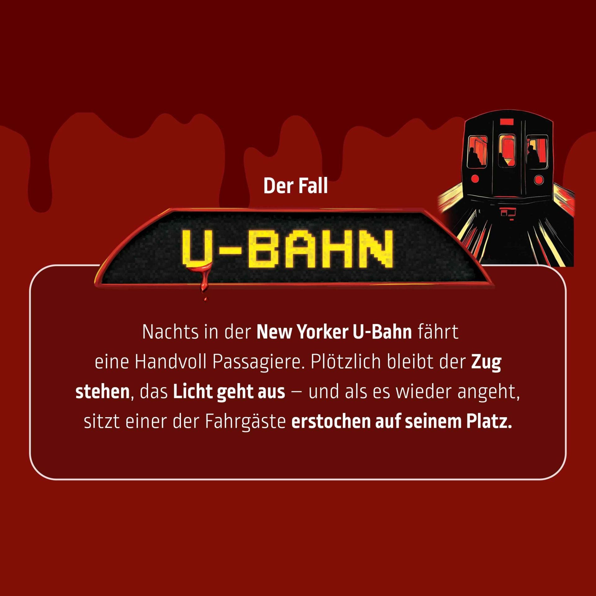 Mord bei Tisch: Krimidinner | U-Bahn-Mord bei Tisch-Deinparadies.ch