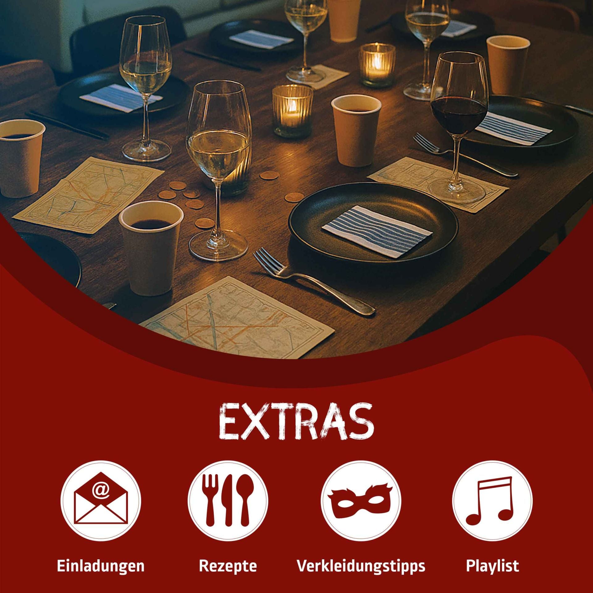 Mord bei Tisch: Krimidinner | U-Bahn-Mord bei Tisch-Deinparadies.ch