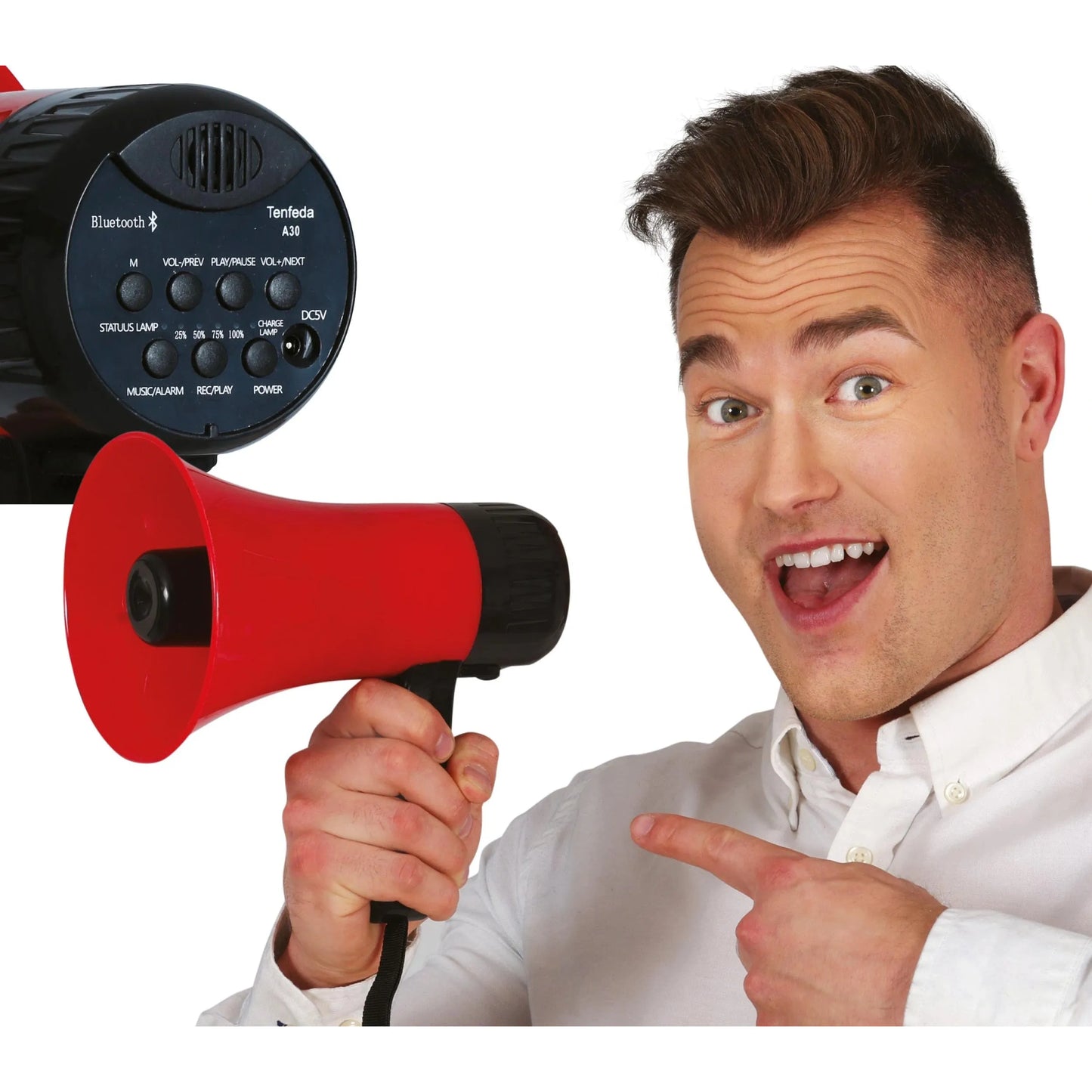 Multifunktionales Megaphon mit Bluetooth-Guirca-Deinparadies.ch