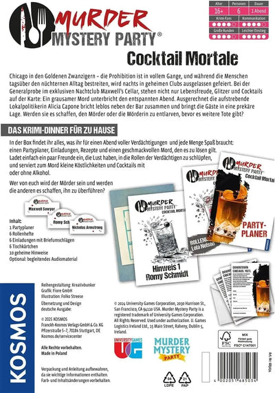 Murder Mystery Party® | Cocktail Mortale-Kosmos-Deinparadies.ch