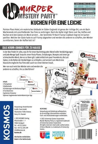 Murder Mystery Party® | Kuchen für eine Leiche-Kosmos-Deinparadies.ch