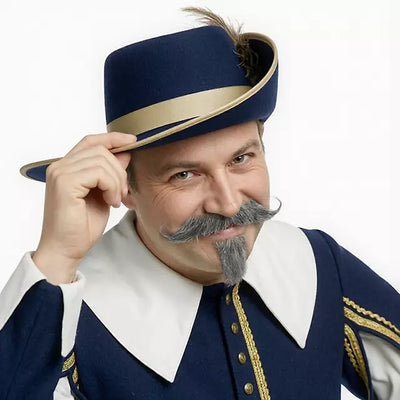 Musketier Echthaar Bartset | grau-Metamorph-Deinparadies.ch