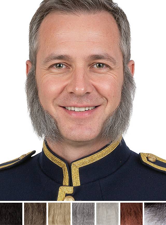 Mutton Chops Echthaar Backenbart | grau-Metamorph-Deinparadies.ch