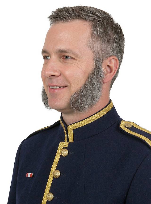 Mutton Chops Echthaar Backenbart | grau-Metamorph-Deinparadies.ch
