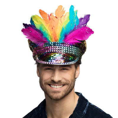 Mütze Rainbow Chief mit Federn-Boland-Deinparadies.ch