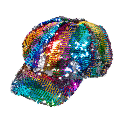 Mütze mit Pailetten Switch | regenbogen/silber-Boland-Deinparadies.ch