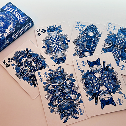 Neko Samurai (Blue) Playing Cards-Hypie Lab-Deinparadies.ch