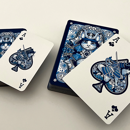 Neko Samurai (Mini Blue) Playing Cards-Hypie Lab-Deinparadies.ch