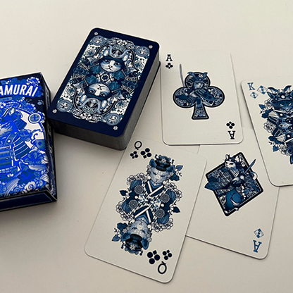 Neko Samurai (Mini Blue) Playing Cards-Hypie Lab-Deinparadies.ch