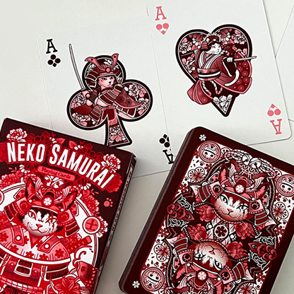 Neko Samurai (Red) Playing Cards-Hypie Lab-Deinparadies.ch