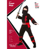 Ninja Power Kostüm schwarz/rot | Kinder-Wicked-Deinparadies.ch