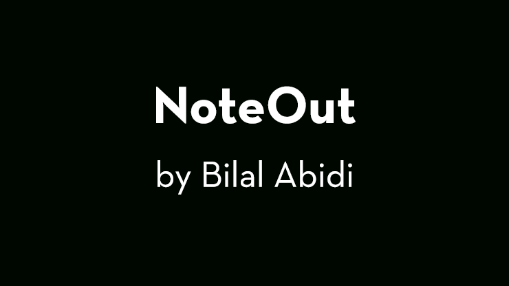 NoteOut by Bilal Abidi - Video Download Bilal Abidi bei Deinparadies.ch