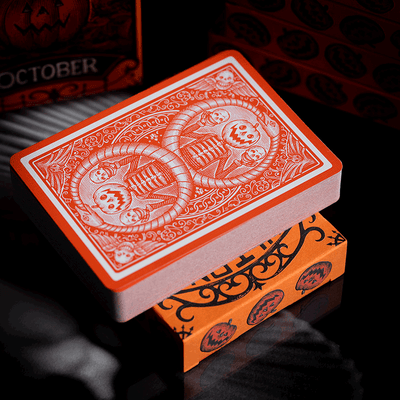 OCTOBER V2 PUMPKIN ORANGE PLAYING CARDS-FULTONS Playing Cards-Deinparadies.ch