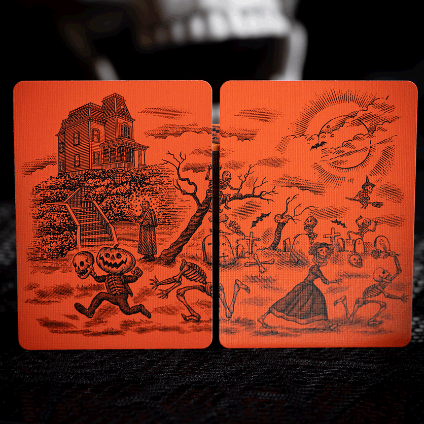 OCTOBER V2 PUMPKIN ORANGE PLAYING CARDS-FULTONS Playing Cards-Deinparadies.ch