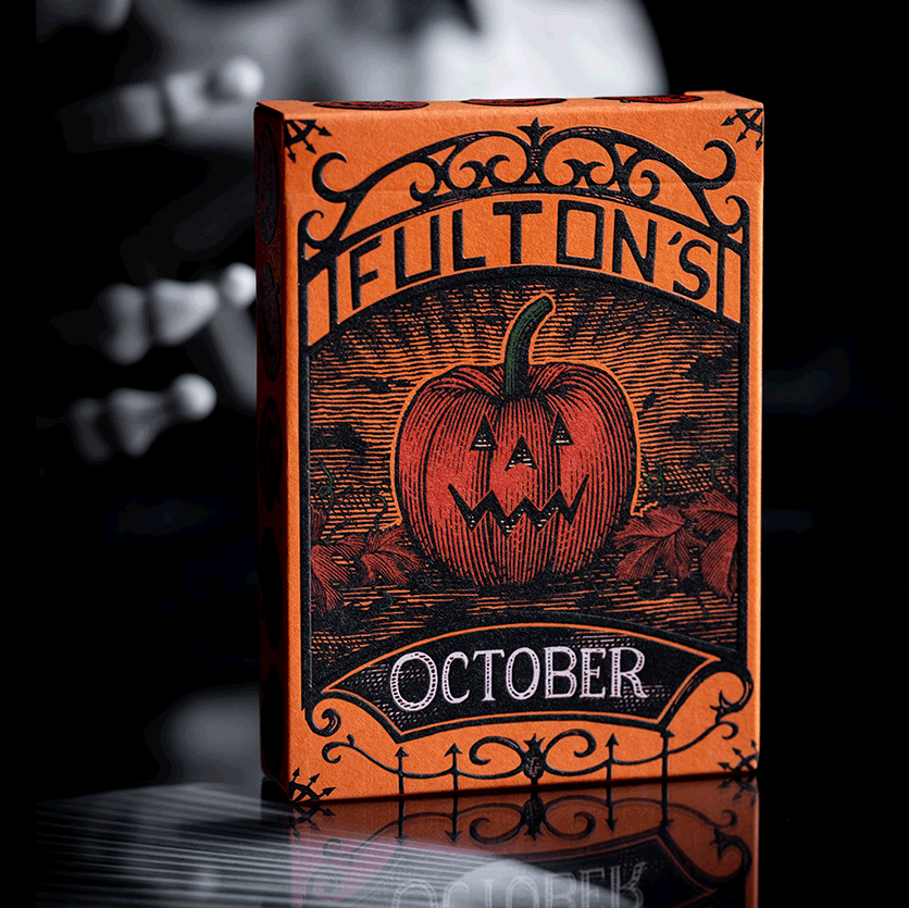 OCTOBER V2 PUMPKIN ORANGE PLAYING CARDS-FULTONS Playing Cards-Deinparadies.ch