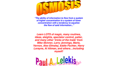 OSMOSE I - Paul A. Lelekis - Technique Mixte Télécharger Paul A. Lelekis sur Deinparadies.ch