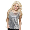 Pailetten-Shirt silber medium Boland bei Deinparadies.ch