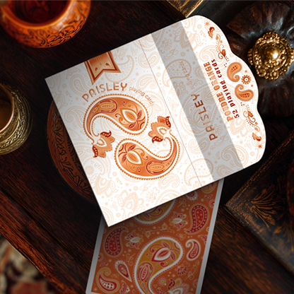 Paisley Ton sur Ton Poudre Orange Foil Designer's Choice-Deinparadies.ch-Deinparadies.ch