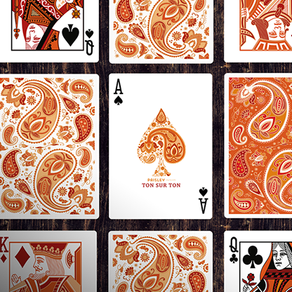 Paisley Ton sur Ton Poudre Orange workers Deck-Deinparadies.ch-Deinparadies.ch