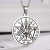 Pentagram pendant with chain | Silvery Party Owl Supplies Deinparadies.ch