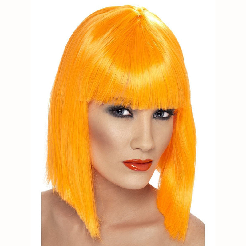 Perücke Glamour Kurzhaar farbig Neon Orange Smiffys bei Deinparadies.ch