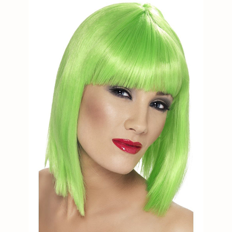 Perücke Glamour Kurzhaar farbig Neon Grün Smiffys bei Deinparadies.ch