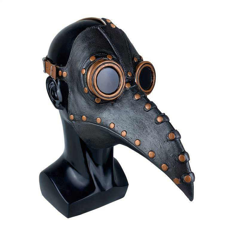 Plague Doctor Steampunk Latex Mask - Copper - Party Owl Supplies