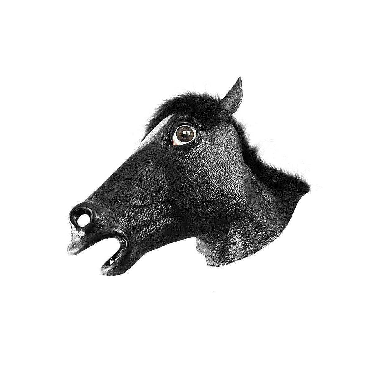 Horse head latex black Maskworld at Deinparadies.ch