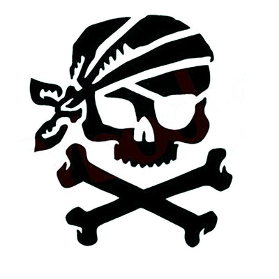 Pirata de plantilla 10x con pañuelo en la cabeza
