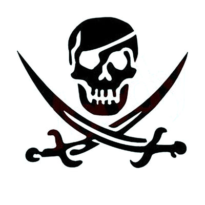 10x stencil pirate skeleton
