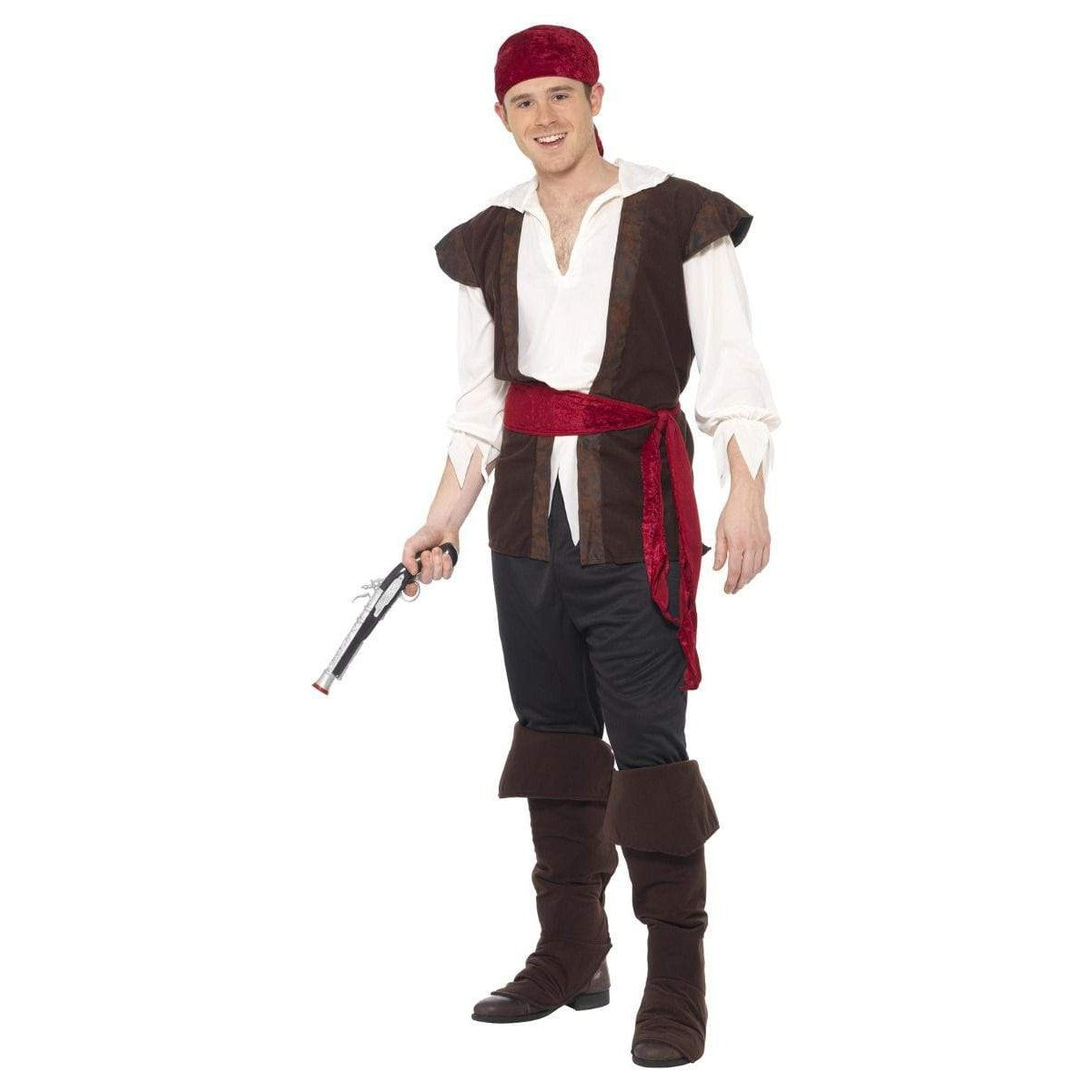 Disfraz de pirata marrón adulto L Smiffys Bei Deinparadies.ch