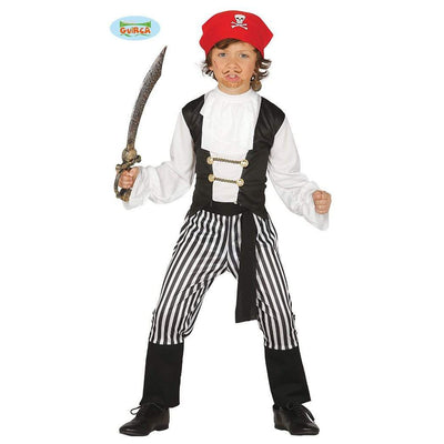 Disfraz de pirata infantil a rayas 5-6 años en Guirca Deinparadies.ch